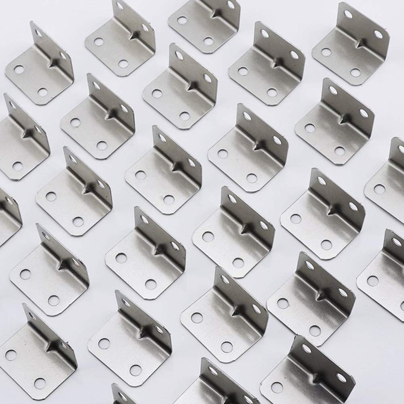 100 Pcs Stainless Steel Corner Bracket,L Shape Corner Brace/Heavy Duty
