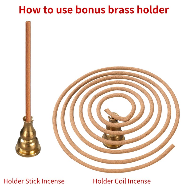 Miupoo Incense Burner and Cone Incense Holder with Brass Incense