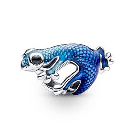 ZWiZ Blue Gecko Charm for Women Bracelets and Necklaces 925 Sterling Silver,Jewelry Beads DIY Gifts