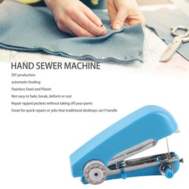 GLOGLOW Handheld Sewing Machine, Automatic Feeding DIY Hand Sew Portable Mini Handheld Stitching Machine for Sewing Tools Crafts Pants Sweater Plush Doll Knitwear