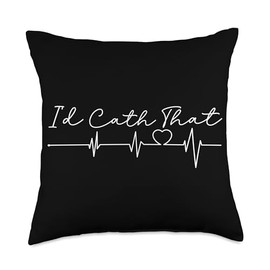I'd Cath That Cardiac Nurse Cardiac Nursing Cardiology Nurse Throw Pillow