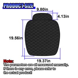 GAOLAOSY Comfortable Car Seat Bottom Cover, Linen Breathable Automotive Front Seat Protective Mat with Storage Pocket, Anti-Slip Vehicle Interior Seats Cushion for Sedan, SUV, Truck (Black)