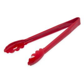 Carlisle FoodService Products Carly Salad Tong, 12" Utility Tong, Red, 1 Pack