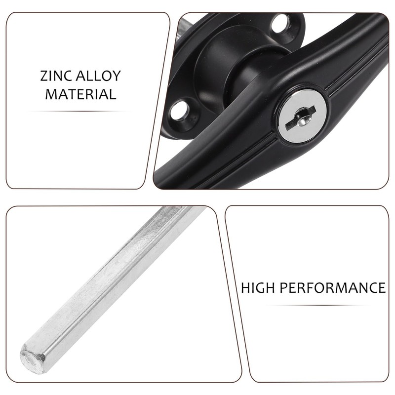 DOITOOL 8 mm T-Handle with Non-Locking Garage Lock Door Hardware