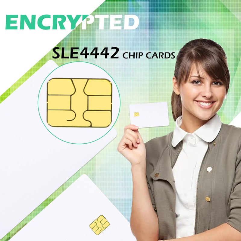 10 Pack SLE4442 Chip Blank Credit Cards with 2 Track