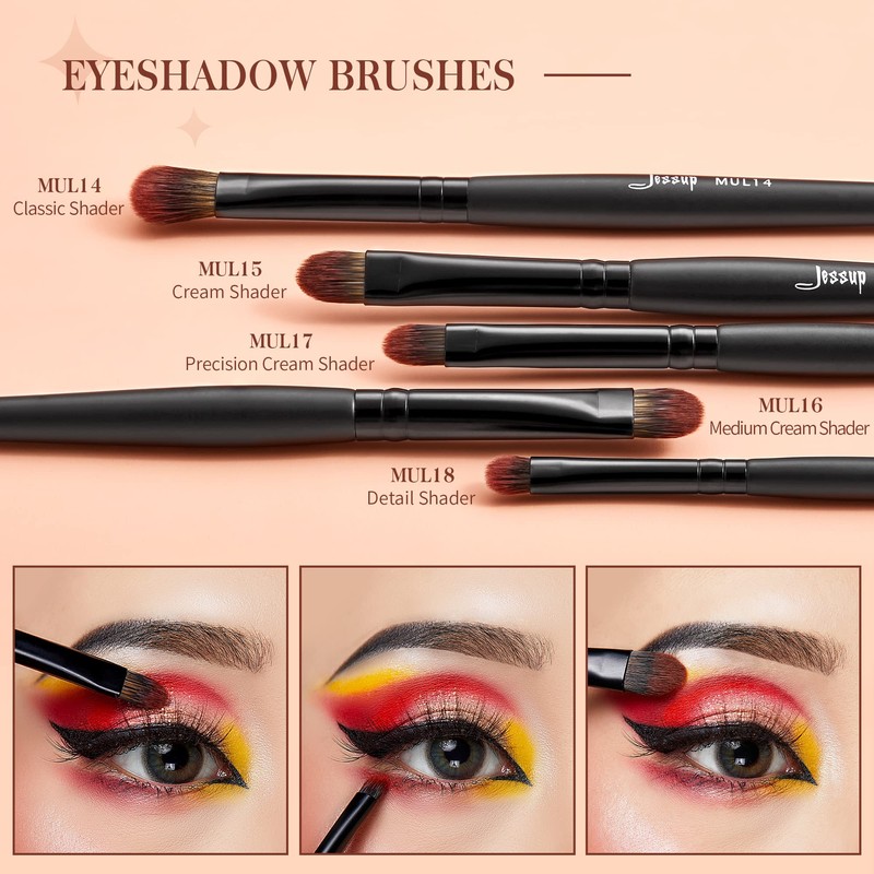 Jessup Brush Set Makeup Brush Eye Brush Set 16 Pieces