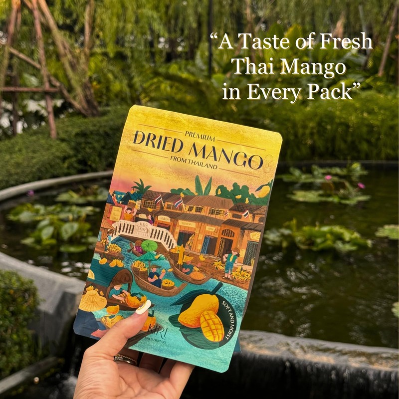 KIRI Premium Dried Mango from Thailand (2 Packs), Soft &