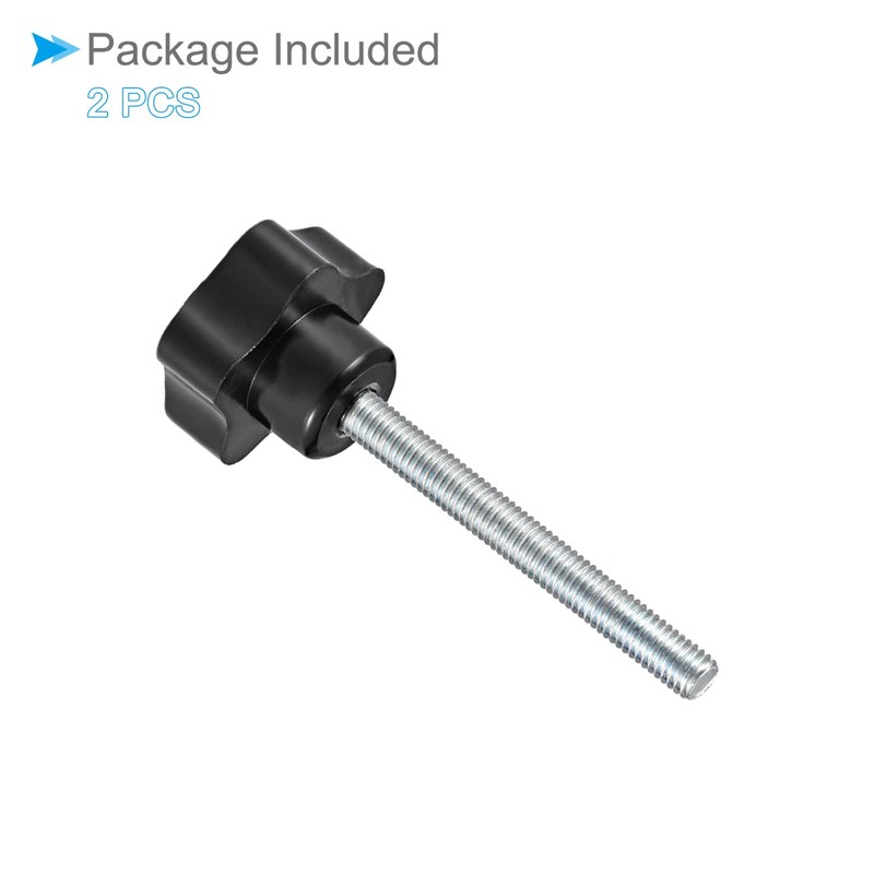 CoCud M8 x 70mm Male Thread 38mm Head Plastic Thumb