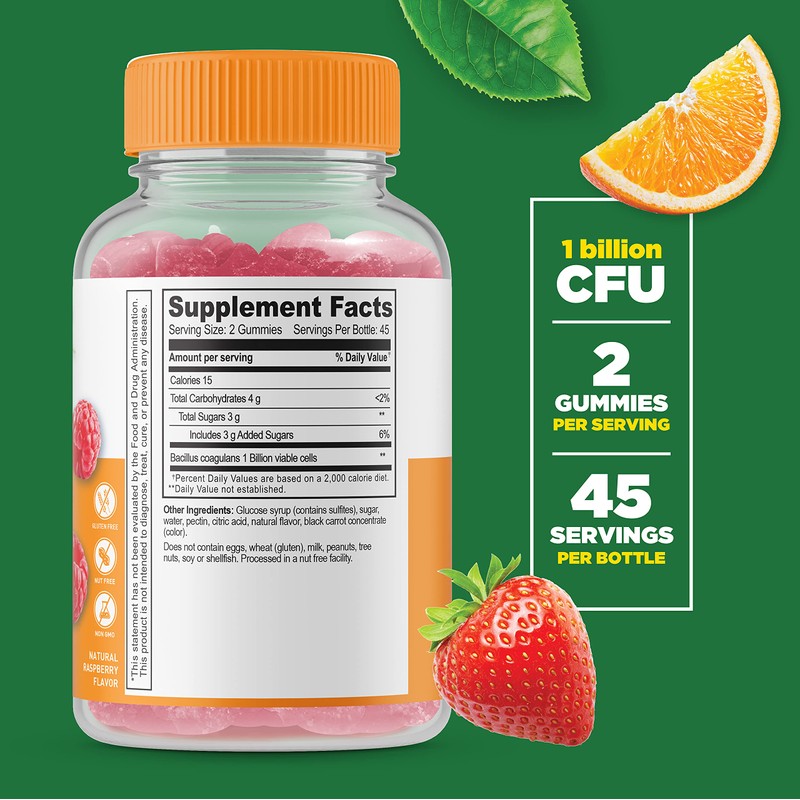 VitaWorks Lifeable Probiotic 2 Billion CFU + Calcium Magnesium, Gummies