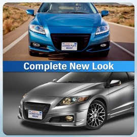 Steel No-Drill Front Bumper License Plate Bracket – Anti-Theft Tow Hook Mount fits for Honda Accord 2013-2023,Front Bumper Relocator with Rust-Resistant Coating