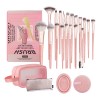 Brochas De Maquillaje Profesional Kit 24 Pcs Con 20 Brochas