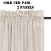 H.VERSAILTEX Angora Flax Linen Curtains 84 Inch Length for Bedroom