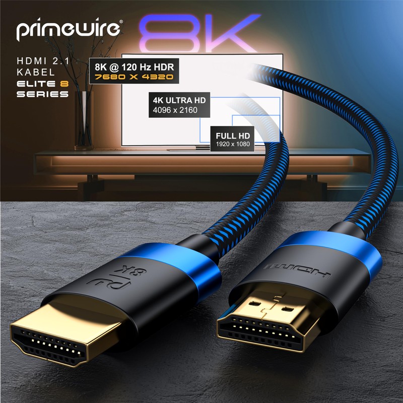 8K HDMI Cable 2.1-8K @ 60Hz 4K @ 120Hz DSC