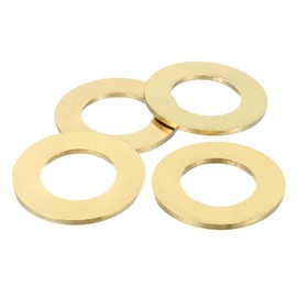 MECCANIXITY 4 Pack Brass Flat Washer, M30 Copper Washers Crush Washer Kit Assortment, 30mm ID, 54mm OD, 3mm Thick for Bolts Screws Machinery Repair, Outdoor Construction