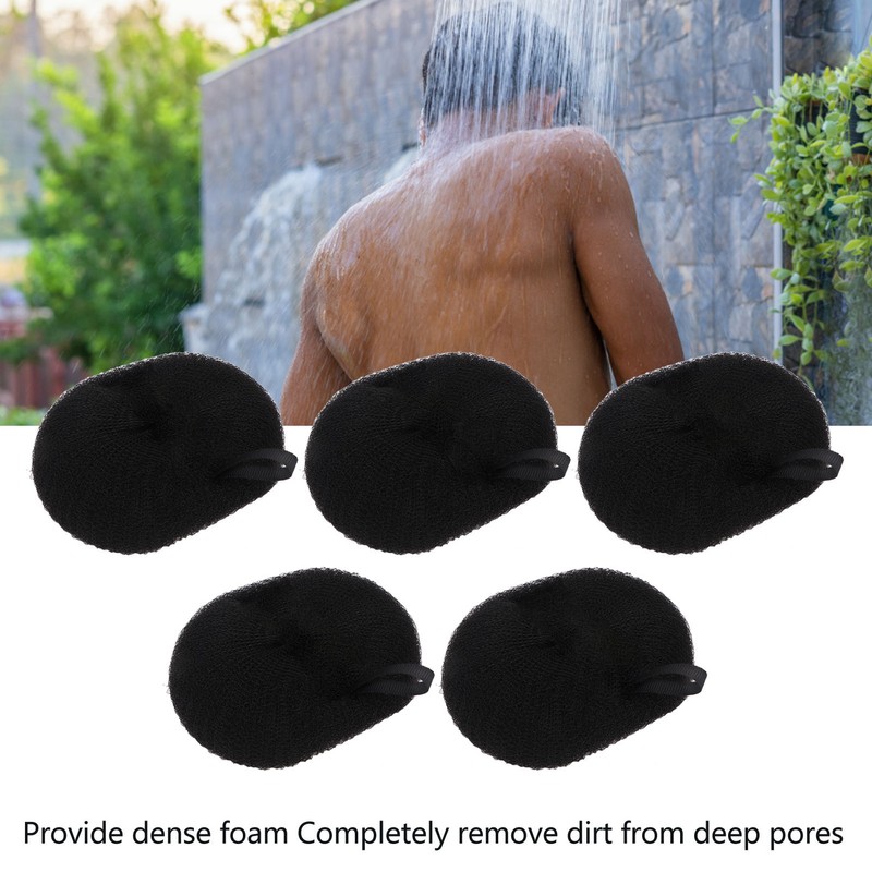 5pcs Bath Shower Loofah Sponge Deep Cleansing Dense Foam Comfortable