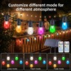IPStank 48FT Solar-Powered RGB Outdoor String Lights – Dimmable Waterproof