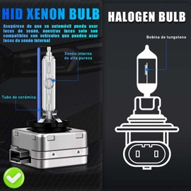 Faro HID de Xenón D3S D3C D3R de 35W, Faros Delanteros, Luz Alta y Baja, Conluz Azul Hielo de 8000K, 2 Unidades