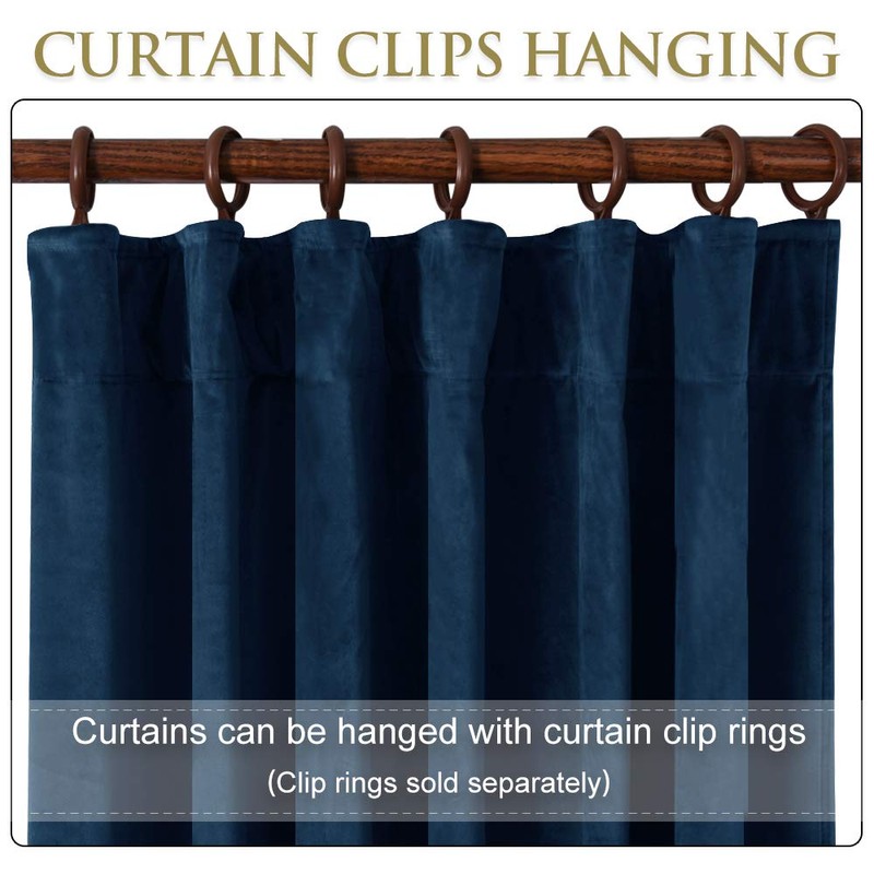StangH 120 inches Long Velvet Curtains for High Ceiling Living