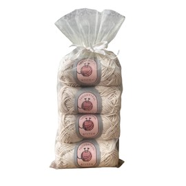 Thoughtful Stitch Cotton Yarn Dishcloth Craft Yarn for Crochet 4-Pack 75g Yarn for Knitting Cotton Yarn for Crochet, Knit, DIY Projects, Dishcloths Soft and Durable Cotton (Creamy White)