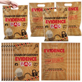 Falueqg Murder Mystery Birthday Favor Decorations - 50 Pcs Secret Agent Goodie Candy Treat Bags Escape Room Evidence Party Favor Supplies Murder Mystery Spy Birthday Decorations