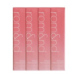 Rom& Glasting Melting Balm Lovely Pink 4 pcs JJ Mall / 롬앤 글래스팅 멜팅 밤 러비 핑크 4개  JJ몰