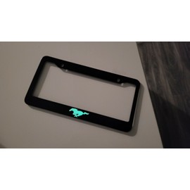 Mustang GLOWING Mustang Mach E Style License Plate Frame Tag Cover Phantom Black