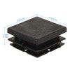 100Pack 1inch Square Tube End Caps, Black Square Plastic Plug