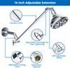 Brass 16 Inch Shower Head Extension Arm with Lock Joints,