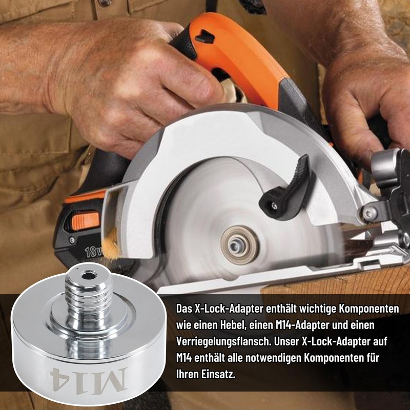 X-LOCK Adapter to M14 Angle Grinder Modified Adapter for Xlock