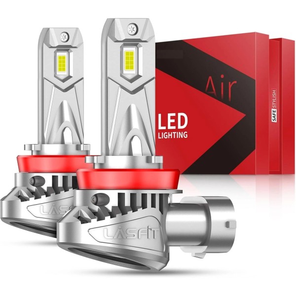 LASFIT H11/H16/H8/H9 LED Light Bulbs 100W 30000LM 6000K Cool White