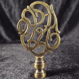 Detailed Open Cut LAMP FINIAL for old antique shade or lampshade /antiqued look