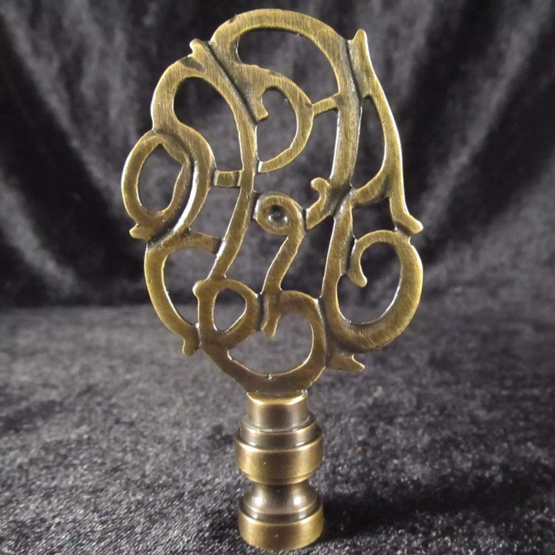 Detailed Open Cut LAMP FINIAL for old antique shade or