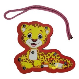 Juego Didáctico Arca México Enhebrar Animales Bosque Madera Montessori                                                                                
