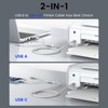 MOSWAG 2in1 USB Printer Cable 32.8FT/10M with USB C to