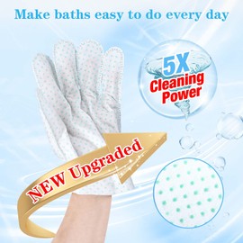 ALWZ-RDY 30 pcs Pet Cleaning Glove Wipes for Dogs & Cats, Extra Thick Disposable Grooming Wipes Lick Safe, Deodorizing No Rinse Dog Shampoo Dry Cleaning Gloves for Fur Butt Paw Face and Ear