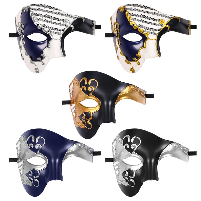 Oidea Half Face Masquerade Mask for Men: Vintage Italy Phantom