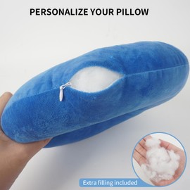 Piercing Pillow, Side Sleeper Pillow, CNH Ear Pillow, 29 by 29 cm Donut Shaped Ear Piercing Pillow, Protect Your Ears and Providing a Good Night's Sleep