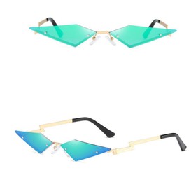 PACKOVE Fashionable Rimless Sunglasses for Men Women Stylish Eyewear for Parties and Outdoor Activities Lightweight Design for Creative