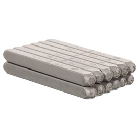 KONTONTY 12pcs Heart Shaped Metal Stamping Tool Set for Leather Crafts Hole Puncher