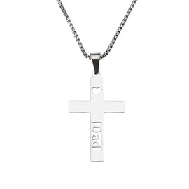 Cross Necklace Gifts for Dad Father Day Gifts from Daughter Daddy Father Birthday Gift for Dad Necklace Gift Engraved To My Daddy Gifts Necklaces