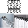 28 Pcs Black Shower Curtain Rings, 2 Inch Rustproof Decorative