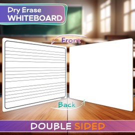 2 Pack Dry Erase Music Staff Lap Whiteboard 9"X12" l Write Musical Notes and More (Double Sided White Board)