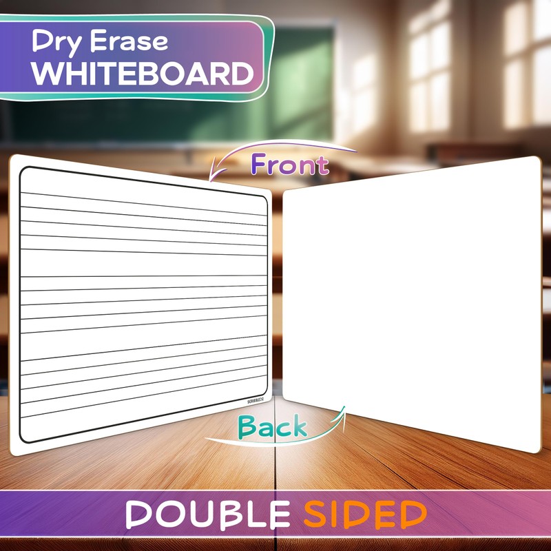 2 Pack Dry Erase Music Staff Lap Whiteboard 9"X12" l