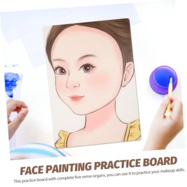 CORHAD Makeup Supplies Face Painting Practice Mold Reusable Face Drawing Board 5 Sense Organs for Artistic Skills
