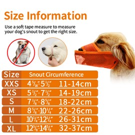 TANDD Dog Muzzle Soft Nylon Muzzle, Adjustable Breathable Mesh Dog Muzzle for Anti-Biting Anti-Barking Licking