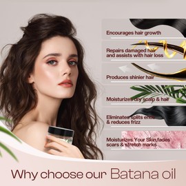SADOWAY Batana Oil for Hair Growth: Batana Oil Organic for Hair Growth Prevent Hair Loss Moisturize Scalp for Men & Women