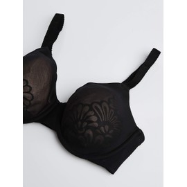 Wonderbra Gravity Defying Underwire Bra, Black/ Nude, 34B US