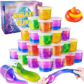 YOPINSAND 24 Pack Galaxy Slime Kit, Slime Party Favors for Kids, Stretchy & Non-Sticky Slime Pack, Slime Toy for Boys Girls 3-12