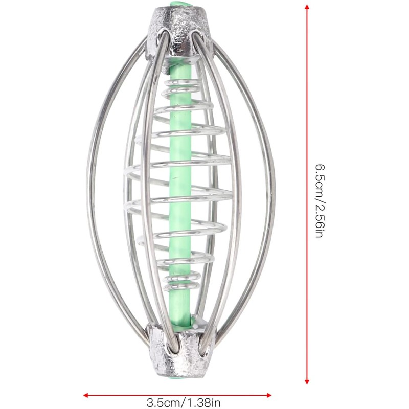 Trampa Cebo de Acero Inoxidable con Resorte para Pesca Familiar