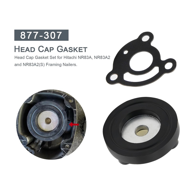 Thaekuns 877-307 Head Cap Gasket Set for Hitachi NR83A NR83A2